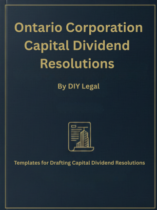 4. DIY Legal - Ontario Corporation - Capital Dividend Resolution - Template