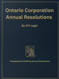 2. DIY Legal - Ontario Corporation - Annual Resolutions - Template