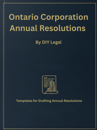 3. DIY Legal - Ontario Corporation - Annual Resolutions - Template