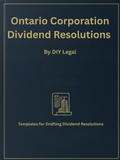 3. DIY Legal - Ontario Corporation - Dividend Resolution - Template