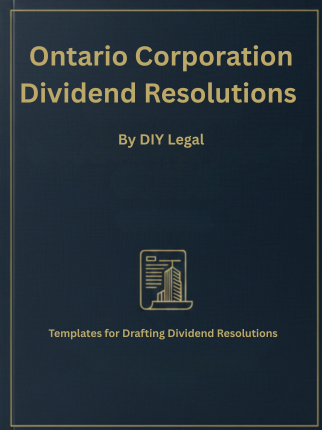 5. DIY Legal - Ontario Corporation - Dividend Resolution - Template