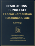 6. DIY Legal - Federal Corporation - All Resolutions - BUNDLE SET
