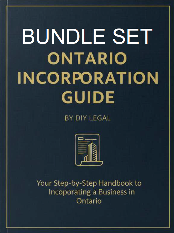 DIY Legal - BUNDLE SET - Ontario Incorporation Guide