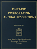 2. DIY Legal - Ontario Corporation - Annual Resolutions - Template