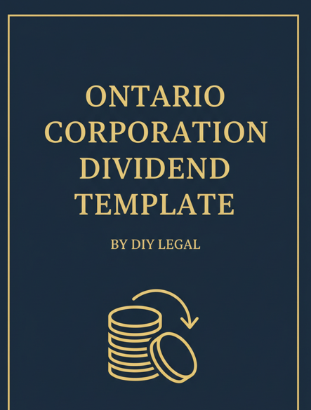 3. DIY Legal - Ontario Corporation - Dividend Resolution - Template